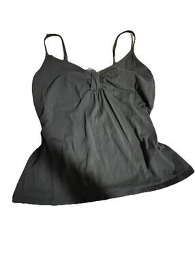 Y2K Torrid Black Bow Detail Baby Doll Tank Top  Goth Alt  Emo Moody  Size 2 2xl